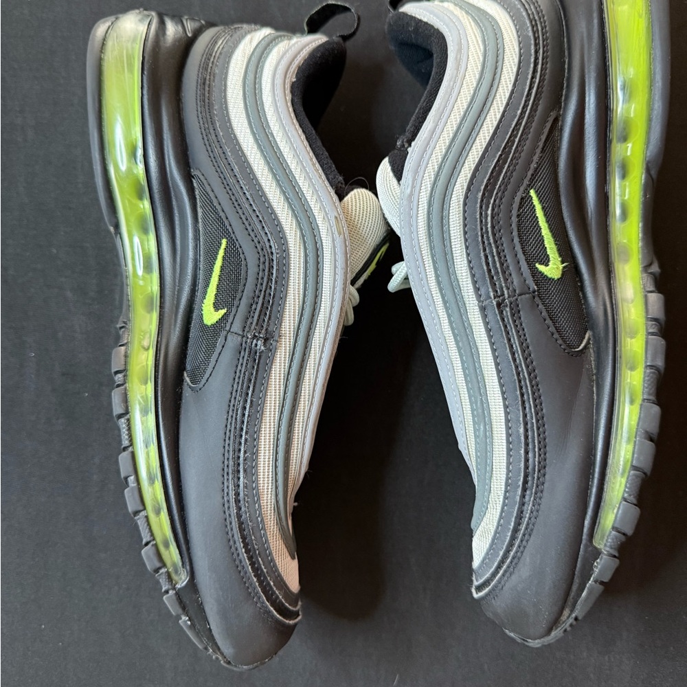 Nike Air Max 97 - Gray with Neon Highlights Pre-love; Like new. No box - Picture 3 of 4